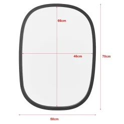 Miroir mural ovale 70 x 50 noir Helloshop26