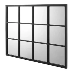 Miroir mural rectangulaire 90 x 60 noir Helloshop26