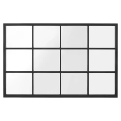 Miroir mural rectangulaire 90 x 60 noir Helloshop26