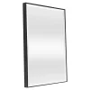 Miroir mural rectangulaire 72 x 52 noir Helloshop26