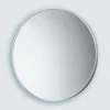Miroir Mural Rond 60 Cm Avec Cadre Blanc En Résine Thermoplastique