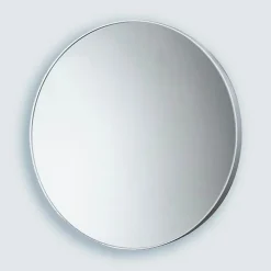 Miroir Mural Rond 60 Cm Avec Cadre Blanc En Résine Thermoplastique