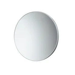 Miroir Mural Rond 60 Cm Avec Cadre Blanc En Résine Thermoplastique