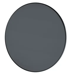 Miroir mural rond design de salle de bain, cadre en aluminium, verre 4mm - 8232 - Couleur et Noir, 100cm