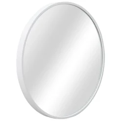 Miroir mural rond diamètre 50 cm blanc Helloshop26