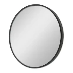 Miroir mural rond diamètre 50 cm noir Helloshop26