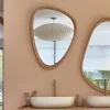 Miroir organique en mindi massif 75x60 cm