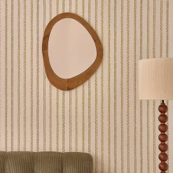 Miroir organique en teck massif 75x60 cm
