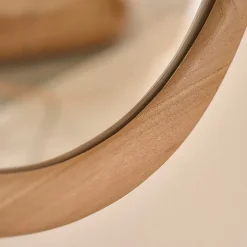 Miroir organique en teck massif 75x60 cm