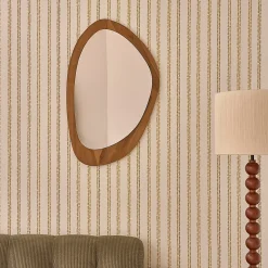 Miroir organique en teck massif 90x60 cm