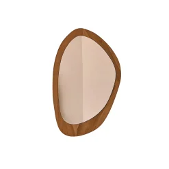 Miroir organique en teck massif 90x60 cm