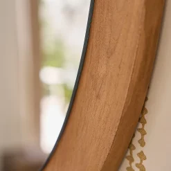Miroir organique en teck massif 90x60 cm