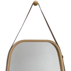 Miroir ovale lanière cuir 77x43cm - 5Five
