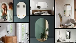 Miroir ovale 52x90 cm élégant entrée 1 pièce