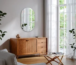 Miroir ovale 40x70 cm mural salle de bain 1 pièce
