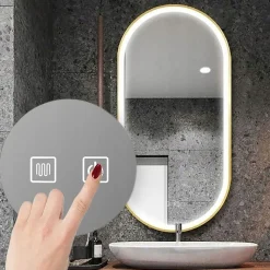 MIROIR REA LED OVL GOLD 50X100CM 0