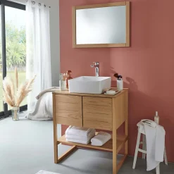Miroir rectangulaire en bois 50 x 70 cm ATOLL