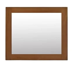 Miroir rectangulaire en teck massif Lazy 60 x 70 cm