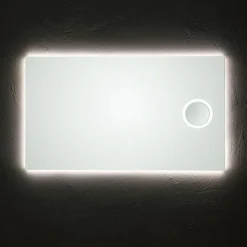 Miroir Rectangulaire Rétroéclairé Led 120X70 Avec Miroir Grossissant