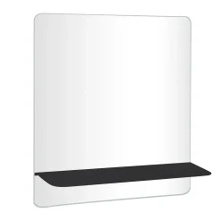Miroir rectangulaire SORRENTO avec tablette en métal