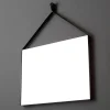 Miroir Rectangulaire 70X50 Cm Avec Cadre En Cuir Noir Design Moderne