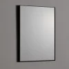 Miroir Rectangulaire 50X70 Cm Avec Cadre En Pvc Et Bordure Noire Mate