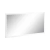 Miroir Romeo, Miroir de salle de bain, 100% Made in Italy, 120x2h60 cm, Blanc brillant