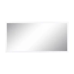 Miroir Romeo, Miroir de salle de bain, 100% Made in Italy, 120x2h60 cm, Blanc brillant
