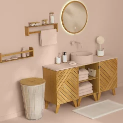 Miroir rond à led 57cm Bambou - 5Five