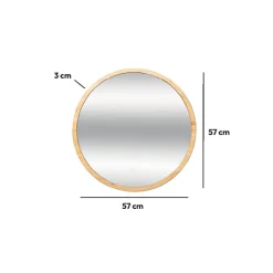 Miroir rond à led 57cm Bambou - 5Five