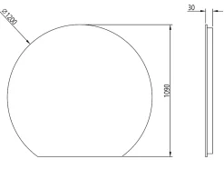 Miroir rond éclairage LED capteur tactile anti-buée pour salle de bain, cadre aluminium et verre 4mm - BOVA 2.0 - 120cm