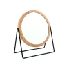 Miroir Rond Grossissant SATCHI Bois Acier Noir MSV