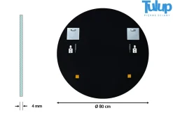 Miroir rond pour salle de bain Tulup 80 cm pour maquillage 1 pièce