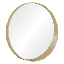 Miroir rond VALI en chêne naturel, 80 cm