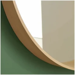 Miroir rond VALI en chêne naturel, 80 cm