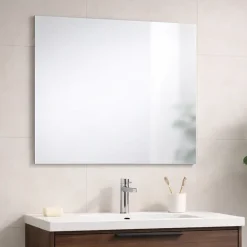 Miroir Réversible À Ras De 80 Cm De Largeur Et 70 Cm De Hauteur Pour Salle De Bain.