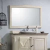 Miroir salle de bain - 140 cm en Acacia blanc vieilli - Garriguo