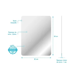 Miroir salle de bain - 60x80cm - GO