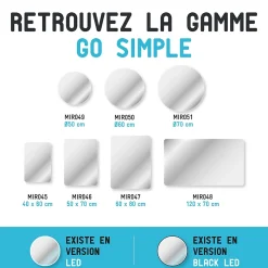 Miroir salle de bain - 60x80cm - GO