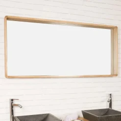 Miroir salle de bain en teck Samba 140 x 65 cm