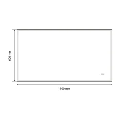 Miroir salle de bain LED 110x60cm anti buée avec cadre doré LB-126080G