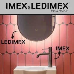 Miroir Salle de Bain LED Réglable 120x80cm - Or Brossé - Commandes Tactiles & Anti-Buée - CALIFORNIA LEDIMEX