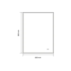 Miroir salle de bain LED 60x80cm anti buée avec cadre doré LB-126080G