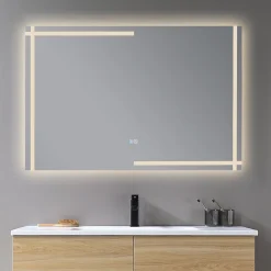 Miroir salle de bain LED 120x60cm anti buée et LED 3 couleurs LB-4693