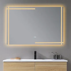 Miroir salle de bain LED 120x60cm anti buée et LED 3 couleurs LB-4693