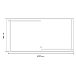 Miroir salle de bain LED 120x60cm anti buée et LED 3 couleurs LB-4693