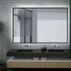 Miroir Salle de Bain LED Réglable 120x80cm - Noir Mat - Commandes Tactiles & Anti-Buée - CALIFORNIA LEDIMEX