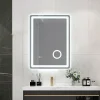 Miroir salle de bain LED 60x80cm anti buée avec LED 3 couleurs et loupe x3 LB-3612