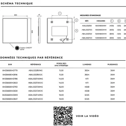 Miroir Salle de Bain LED Réglable 80x100cm - Noir Mat - Anti-Buée & Détecteur de Mouvement - ABILITY LEDIMEX