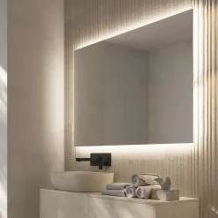 Miroir Salle de Bain LED Rétro-Éclairé (6500K) - 80x80cm - Verre Sécurité 5mm - SUECIA LEDIMEX